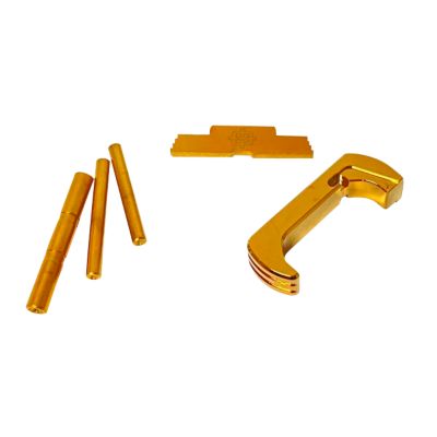 Cross Armory 3 Piece Kit for Glock Gen4, Extended, Gold Anodized, Aluminum/Steel