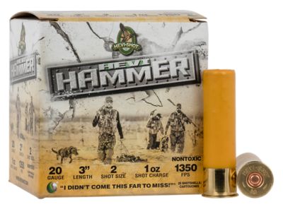 HEVI-Shot 20-Gauge HEVI-Hammer 2-Shot Shotgun Shells, 3 in., 1 oz., 25 Rounds