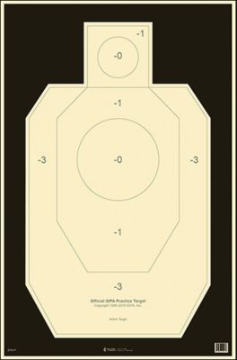 Action Target Competition Official IDPA Silhouette Tagboard Hanging Shooting Target, 23 in. x 35 in., Black/White, 100-Pack