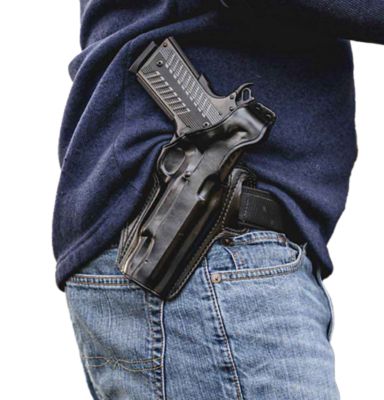 Galco Fletch High Ride Belt OWB Holster for Sig P365 X Macro, Right Hand, Black, Steerhide