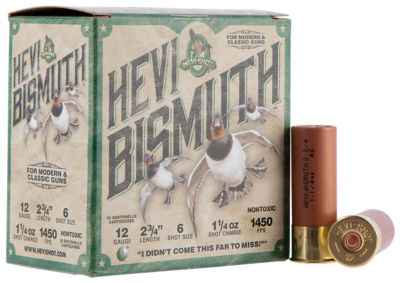 HEVI-Shot 12-Gauge HEVI-Bismuth Non-Toxic 6-Shot Shotgun Shells, 2.75 in., 1-1/4 oz., 25 Rounds