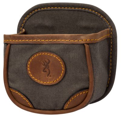 Browning Lona Shell Carrier, 1 box, Belt Clip Mount, Flint, Canvas/Leather