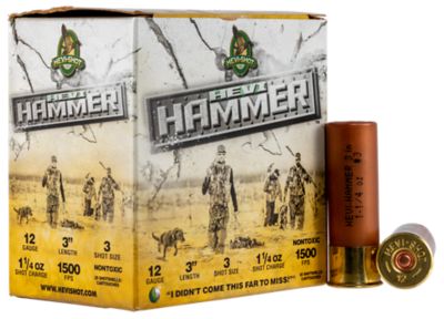 HEVI-Shot 12-Gauge HEVI-Hammer 3-Shot Shotgun Shells, 3 in., 1-1/4 oz., 25 Rounds