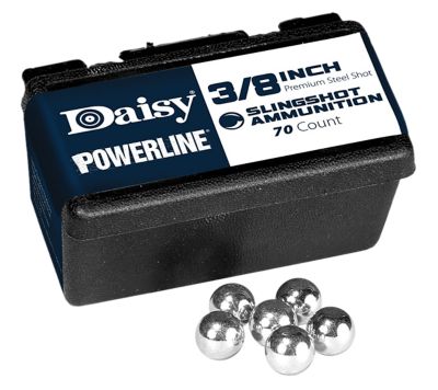 Daisy 3/8 in. Powerline Premium Steel Slingshot Ammo, 70-Pack