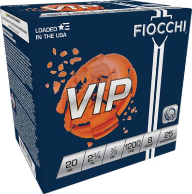 Fiocchi 20-Gauge Exacta Target VIP 8-Shot Shotgun Shells, 2.75 in., 7/8 oz., 25 Rounds