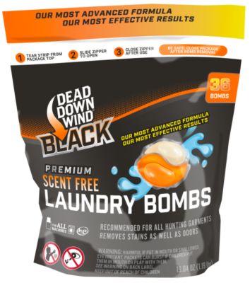 Dead Down Wind Black Premium Odor Eliminating Laundry Bombs, 36 ct.