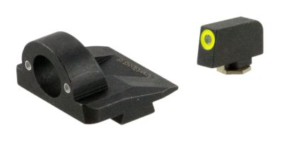 AmeriGlo Ghost Ring Sight Set for Glock, Green Tritium LumiGreen Outline, Green Tritium Rear