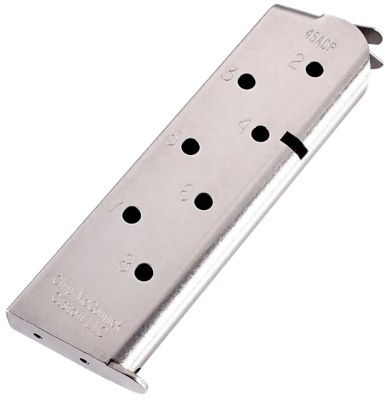 Chip McCormick Custom 8 Round 45 ACP Magazine for 1911 Government, Match Grade, Stainless Steel