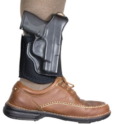 Desantis Gunhide Die Hard Rig Ankle Holster for S&W M&P Shield 9/40, Right Hand, Black, Leather/Sheepskin