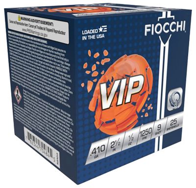 Fiocchi .410-Bore Exacta Target VIP 9-Shot Shotgun Shells, 2.5 in., 1/2 oz., 25 Rounds