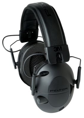 3M Peltor Sport Tactical 100 Over-the-Head Polymer Earmuffs, 22 dB Noise Reduction Rating, Black, 1 Pair