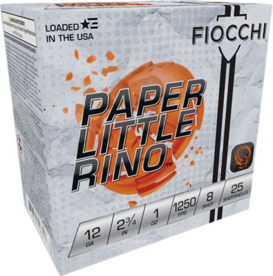 Fiocchi 12-Gauge PaRounds Per Little Rino Extrema 8-Shot Shotgun Shells, 2.75 in., 1 oz., 25 Rounds