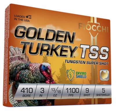 Fiocchi .410-Bore Golden Turkey TSS 9-Shot Shotgun Shells, 3 in., 13/16 oz., 5 Rounds