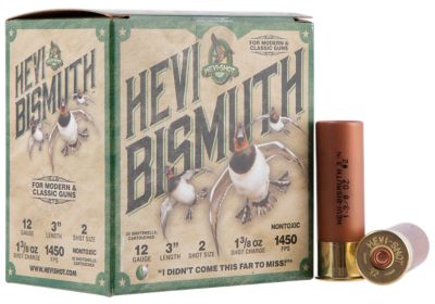 HEVI-Shot 12-Gauge HEVI-Bismuth Non-Toxic 2-Shot Shotgun Shells, 3 in., 1-3/8 oz., 25 Rounds