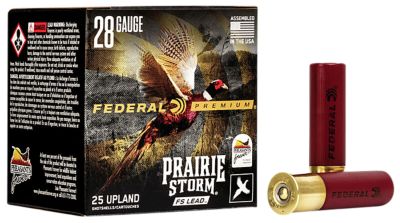 Federal 28-Gauge Premium Prairie Storm FS 6-Shot Shotgun Shells, 2.75 in., 13/16 oz., 25 Rounds