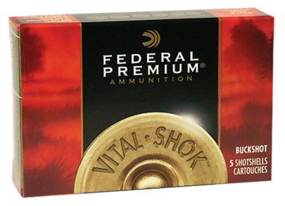 Federal 12-Gauge Premium Magnum 10-Pellet Buckshot Shotgun Shells, 000, 3 in., 5 Rounds