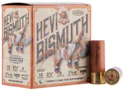 HEVI-Shot 12-Gauge HEVI-Bismuth Upland Non-Toxic 5-Shot Shotgun Shells, 2.75 in., 1-1/4 oz., 25 Rounds