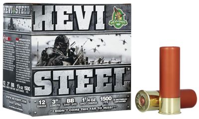 HEVI-Shot 12-Gauge HEVI-Steel BB-Shot Shotgun Shells, 3 in., 1-1/4 oz., 25 Rounds