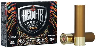 HEVI-Shot 12-Gauge HEVI-18 TSS Turkey Non-Toxic Tungsten 9-Shot Shotgun Shells, 3.5 in., 2-1/4 oz., 5 Rounds