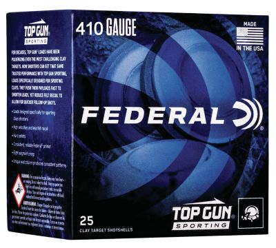Federal .410-Bore Top Gun 9-Shot Shotgun Shells, 2.5 in., 1/2 oz., 25 Rounds