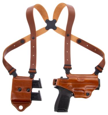 Galco Miami Classic II Shoulder Holster for S&W M&P Shield/Glock 43/43X, Right Hand, Tan, Leather