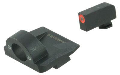 AmeriGlo Ghost Ring Sight Set for Glock, Green Tritium Orange Outline Front, Green Tritium Rear Sight