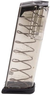 ETS Group 15 Round 9mm Luger Pistol Magazine for Glock 26/19 Gen1-5, Clear, Polymer