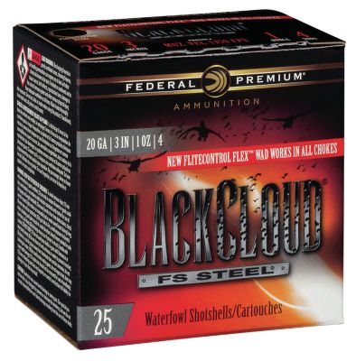 Federal 20-Gauge Black Cloud FS 4-Shot Shotgun Shells, 3 in., 1 oz., 25 Rounds