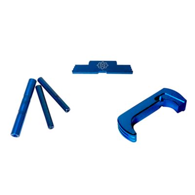 Cross Armory 3 Piece Kit for Glock 26 Gen5/34 Gen5/17 Gen5/19 Gen5, Extended, Blue Anodized, Aluminum/Steel