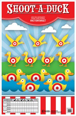 Action Target Entertainment Ducks Paper Hanging Shooting Targets, 23 in. x 35 in., Multicolor, 100-Pack