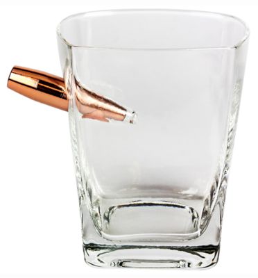 Caliber Gourmet Last Man Standing Bullet Whiskey Glass, Clear, Glass