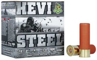 HEVI-Shot 12-Gauge HEVI-Steel 4-Shot Shotgun Shells, 3 in., 1-1/4 oz., 25 Rounds