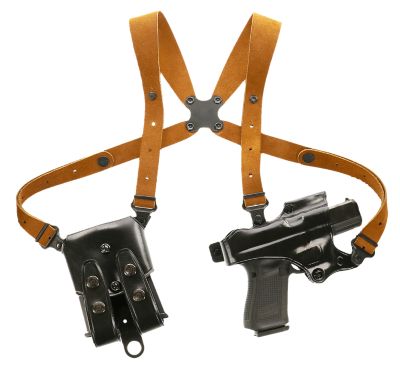 Galco Jackass Rig Shoulder Holster for 1911, Right Hand, Black, Leather