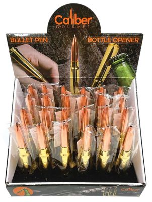 Caliber Gourmet Ball Point Bullet Pen, Gold, 24-Pack