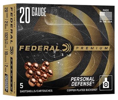 Federal 20-Gauge Premium Ultra Steel 2-Buckshot Shotgun Shells, 2.75 in., 5 Rounds