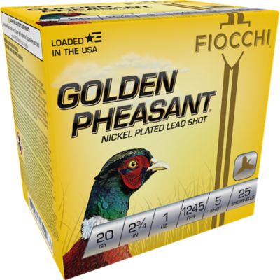Fiocchi 20-Gauge Golden Pheasant Extrema 5-Shot Shotgun Shells, 2.75 in., 1 oz., 25 Rounds