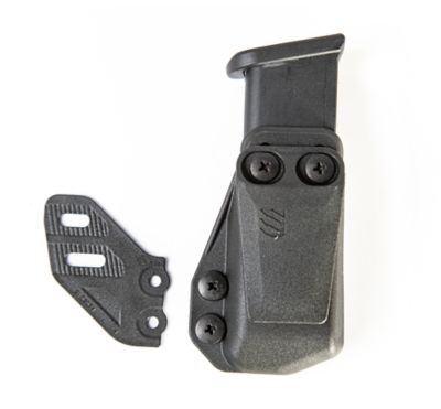 Blackhawk Stache Mag Carrier, IWB Single Stack, Belt Clip, Belts 1.50 in. Wide, Ambidextrous, Black, Polymer