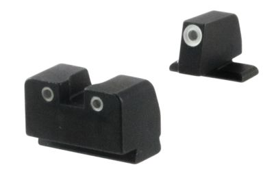 AmeriGlo Optic Compatible Sight for Sig Sauer Tall Suppressor, Green White Outline Front, Green White Outline Rear