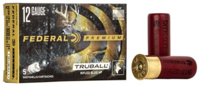 Federal 12-Gauge Premium Vital-Shok TruBall Rifled Shotgun Slugs, 2.75 in., 1 oz., 5 Rounds