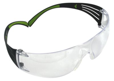 3M Peltor Adult Sport SecureFit 400 Polycarbonate Wraparound Shooting Glasses, Clear/Black