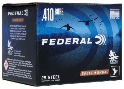 Federal .410-Bore Speed-Shok Steel 6-Shot Shotgun Shells, 3 in., 3/8 oz., 25 Rounds