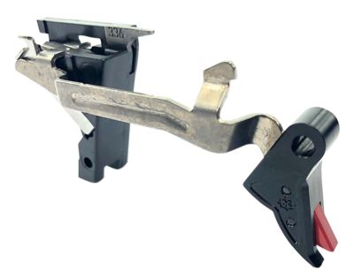 Cross Armory Drop In Flat Trigger for Glock Gen1-4, 3.50 lb. Draw, Black/Red, Aluminum