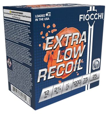 Fiocchi 12-Gauge Exacta Target Low Recoil Trainer 7.5-Shot Shotgun Shells, 2.75 in., 7/8 oz., 25 Rounds