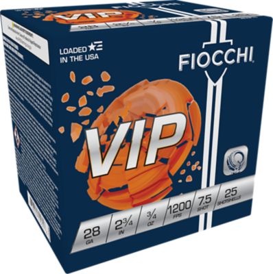 Fiocchi 28-Gauge Exacta Target VIP 7.5-Shot Shotgun Shells, 2.75 in., 3/4 oz., 25 Rounds