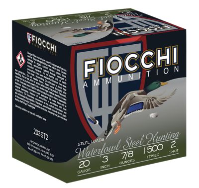 Fiocchi 20-Gauge Flyway Plated Steel 2-Shot Shotgun Shells, 3 in., 7/8 oz., 25 Rounds