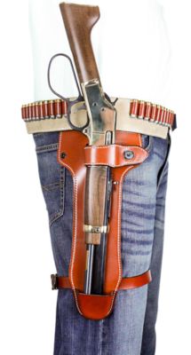 Desantis Gunhide Mares Leg Holster for Henry, Rossi, Winchester Randall or Chiappa Mares Leg Rifles, Ambidextrous, Black