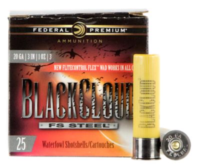 Federal 20-Gauge Black Cloud FS 3-Shot Shotgun Shells, 3 in., 1 oz., 25 Rounds