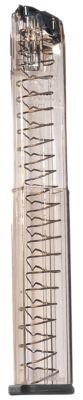 ETS Group 40 Round 9mm Luger Pistol Magazine for Glock 17/19/26/45/18/19X/34, Extended, Smoke, Polymer