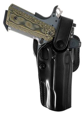 Galco APO Strongside/Crossdraw OWB Holster for Glock 19 Gen 1-5, Right Hand, Black, Steerhide