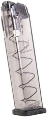 ETS Group Competition Legal 22 Round 9mm Luger Pistol Magazine for Glock 17, Extended, Smoke, Polymer
